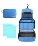 Cooja Hanging Toiletry Wash Bag with Hook & Handle - Sky Blue | Travel Gear Set for Men and Women | Includes 1 Toilet Bag + 2 Drawstring Bags - Buy Online on SooperMarket.com