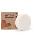 Mens Soap Company Sandalwood Shaving Soap 4.0oz Refill Puck - Natural Vegan Formula with Shea Butter & Vitamin E for Thick Lather and Skin Protection - Buy Online on SooperMarket.com