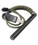 bayite 4 Inch Survival Ferrocerium Drilled Flint Fire Starter, Ferro Rod Kit with Paracord Landyard Handle and Striker, 4"(Long) x 3/8"(Diameter) - Buy Online on SooperMarket.com