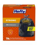Hefty Strong Large Trash Bags, 30 Gallon, 74 Count 74 Count (Pack of 1) - Buy Online on SooperMarket.com