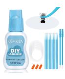 Individual Lash Glue 10ML Cluster Lash Glue Black Lash Bond Mild Waterproof Eyelash Glue for Lash Clusters DIY Lash Extension 48 Hours Long Lasting Eyelash Glue Self Application (10ml Black) 10ml Black DIY Lash Glue - Buy Online on SooperMarket.com
