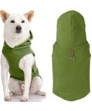 Gooby Fleece Vest Hoodie Dog Sweater - Green X-Small | Winter Pullover with Leash Ring | Small and Medium Dogs Boy/Girl | Chest 11 | Cat Compatible - Buy Online on SooperMarket.com
