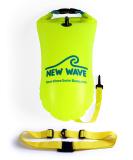 New Wave Swim Buoy for Open Water Swimmers and Triathletes - Light and Visible Float for Safe Training and Racing - Fluo Yellow-Green Fluo Green PVC 15L - Buy Online on SooperMarket.com