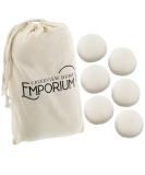 Wool Dryer Balls - 2.8in Natural & Fragrance-Free - Reusable 6pk for Sensitive Skin | Eco-Friendly Laundry Solution - Buy Online on SooperMarket.com