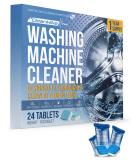 Washing Machine Cleaner Descaler Tablets - Eco-Friendly Deep Cleaning (24 Tablets 1 Year Supply) for HE Front & Top Loaders - Odor & Grime Eliminator - Buy Online on SooperMarket.com