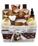 Bath and Body Gift Basket For Women and Men  9 Piece Set of Vanilla Coconut Home Spa Set, Includes Fragrant Lotions, Extra Large Bath Bombs, Coconut Oil, Luxurious Bath Towel & More - Buy Online on SooperMarket.com