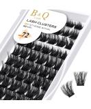 D-14mm Cluster Lashes Mega Volume DIY Eyelash Extensions - 72 Clusters C D Curl Soft Fluffy Individual Lash Clusters - B&Q Lash Clusters for Stunning Results - Buy Online on SooperMarket.com