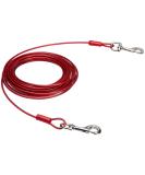 Amazon Basics Tie-Out Cable for Dogs up to 125 lbs 30 Feet Red Red 125 lb/30 (Pack of 1) - Buy Online on SooperMarket.com