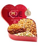 Love in a Box Gourmet Nuts Gift Basket - Heart Shaped Arrangement (2 LB) | Healthy Food Bouquet Platter for Birthday, Kosher Snack Tray for Adults - 6 Assortments | Ultimate Care Package for Men and Women - Buy Online on SooperMarket.com