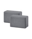 Gaiam Essentials Yoga Block (Set Of 2)  Supportive, Soft Non-Slip Foam Surface For Yoga, Pilates, Meditation Grey - Buy Online on SooperMarket.com