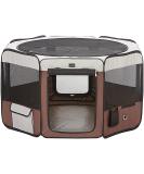 DONORO Portable Dog Playpen - Indoor/Outdoor Pet Play Pen for Small Dog/Cat/Rabbit - Removable Zipper Top and Bottom - Includes Carrying Case - Buy Online on SooperMarket.com