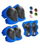 Wemfg Kids Protective Gear Set Knee Pads for Kids 3-14 Years Toddler Knee and Elbow Pads with Wrist Guards 3 in 1 for Skating Cycling Bike Rollerblading Scooter Blue S(3-8Years) - Buy Online on SooperMarket.com