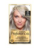 L'Oreal Paris Superior Preference 8S Soft Silver Blonde Hair Dye - Fade-Defying + Shine Formula - Buy Online on SooperMarket.com