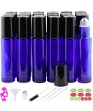 Inice 24 Count Cobalt Blue Glass Roller Bottles for Essential Oils - 10ml - Buy Online on SooperMarket.com
