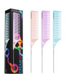 Framar Dreamweaver Highlight Comb Set  Combs for Hair Stylist, Highlighting Comb, Hair Dye Comb, Hair Highlighter Comb with Metal Pick, Balayage Comb (Pastel) - Buy Online on SooperMarket.com