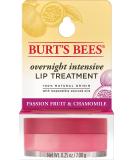 Burt's Bees Overnight Intensive Lip Treatment, Moisturizing Lip Care, Passionfruit & Chamomile, 100% Natural, 0.25 Ounce Passion Fruit Lip Treatment 1 Count - Buy Online on SooperMarket.com