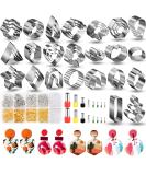 Polymer Clay Cutters for Earrings Making  705 PCS Clay Cutters Set with 49 Shapes Stainless Steel Clay Cutter Tools  640 PCS Jewelry Accessories  16 Circle Shape Earring Cutters for Polymer Clay - Buy Online on SooperMarket.com
