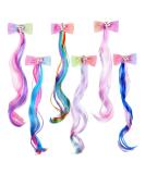 6 Colors Unicorn Bow Clips with Glitter Butterfly Hair Extensions - Princess Dress Up Headdress for Girls - Buy Online on SooperMarket.com