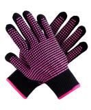 Teenitor 2 Pcs Heat Resistant Gloves With Silicone Bumps (New Upgraded ) Professional Heat Proof Glove Mitts For Hair Styling Curling Iron Wand Flat Iron Hot-Air Brushes Universal Fit Size Rose Red - Buy Online on SooperMarket.com