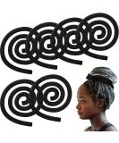6 Pieces Spiral Lock Hair Tie Dreadlock Accessory Hair Bands Iron Wire Embedded Ponytail Holders Long Dreadlock Hair Tie Spiral Bendable Loc Tie for Women Men Thick Curly Hair Black - Buy Online on SooperMarket.com