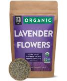 Organic Dried Lavender Flowers - 4oz Resealable Bag | Perfect for Tea, Baking & DIY | 100% Raw from France - Buy Online on SooperMarket.com