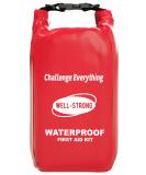 WELL-STRONG Waterproof First Aid Kit Roll Top Boat Emergency Kit with Waterproof Contents for Fishing Kayaking Boating Swimming Camping Rafting Beach Red Ws011-red - Buy Online on SooperMarket.com