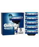 Gillette Mach3 Turbo razor blades for razors 5 replacement blades for wet razors men with 3-fold blade 5 turbo blades - Buy Online on SooperMarket.com