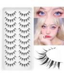 Geeneiya Manga Lashes Natural Look Anime False Eyelashes - 10 Pairs Asian Japanese Chinese Makeup Clusters - Buy Online on SooperMarket.com