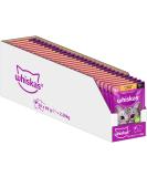 Whiskas 7+ Cat Food Poultry in Sauce - High-Quality Wet Food for Cats 7 Years & Older - 28 x 85g Portion Bags - Buy Online on SooperMarket.com