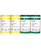 Amazon Brand - Solimo Disinfecting Wipes, Lemon & Fresh Scent, Sanitizes/Cleans/Disinfects/Deodorizes, 75 Count (Pack of 4) - Buy Online on SooperMarket.com