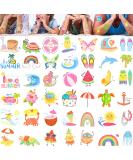 Glitter Summer Tattoos for Kids & Adults - Hawaiian Luau Themed, Waterproof Stickers for Pool Parties & Beach Decor - Buy Online on SooperMarket.com