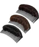 3 Pieces Hair Bun Invisible False Hair Clip, Hair Base Bump Fluffy Hair Pad Styling Insert Tool Volume Fluffy Princess Styling Increased Hair Pad for Women Girls (Black, Light Brown, Dark Brown) - Buy Online on SooperMarket.com