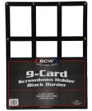 BCW 1-9CS-B 9 Card Screwdown Holder - Black Border 1 Pack - Buy Online on SooperMarket.com