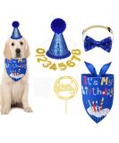 Heyu-Lotus Dog Birthday Bandana with Bow Tie Scarf and Party Hat - Perfect Dog Birthday Party Supplies for Small to Medium Dogs - Buy Online on SooperMarket.com