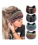 STGDAK Boho Headbands For Women Fashion Stretch Wide Hair Bands Knoted Turban Head Bands Yoga Running Sweatband Elastic Headband Stylish Wrap Headbands Hair Accessories for Teen Girls 4 Pack Style 10 - Buy Online on SooperMarket.com