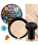 CC Cream-Foundation & mushroom head sponge moisturizing concealer mushroom head air cushion long-lasting brightening make-up base even skin tone for all skin types (of course) - Buy Online on SooperMarket.com