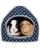 RANYPET Guinea Pig Bed - Cave Cozy Hamster House Large Hideout for Guinea pig Ferret Hedgehog Chinchilla Bearded Dragon Winter Nest Hamster Accessories Blue - Buy Online on SooperMarket.com