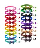 Flymind Puppy Collars - Adjustable Whelping ID Collars for Cat Dog Kitten - Soft Nylon with Safety Buckle and Polka Dot Bow - Buy Online on SooperMarket.com
