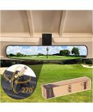 10L0L Universal Adjustable Golf Cart Rear View Mirror, Rotatable Safe 270 Rotation 16.5" Extra Wide Rear View Convex Golf Cart Mirror for EZ Go, Club Car, Yamaha - Buy Online on SooperMarket.com