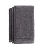 Creative Scents Cotton Fingertip Towels Set - 4 Pack - 11 x 18 Inches Decorative Small Extra-Absorbent and Soft Terry Towel for Bathroom - Powder Room, Guest and Housewarming Gift (Grey) - Buy Online on SooperMarket.com
