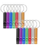 Irich 14-Piece Aluminum Alloy Sport Pipe Set - Whistle Triller with Key Rings for Football Sports and Survival - Random Colors - Buy Online on SooperMarket.com