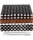 Fandamei 100 x 2 ml of brown empty glass bottles bottles for essential oils mini glass bottle with Orifice Reducers perfect for essential oil spa massage aromatherapy 102 pieces (1 Pack) - Buy Online on SooperMarket.com