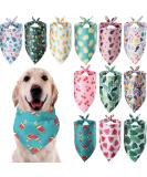 12 Pieces Dog Bandana Scarf Washable Triangular Bibs Pet Adjustable Washable Kerchief Dog Bandana for Small and Large Dogs(Summer Patterns) - Buy Online on SooperMarket.com