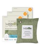 MOSO NATURAL Air Purifying Bag 200g (3 Pack) - Scent-Free Odor Eliminator for Cars, Closets, Bathrooms & Pet Areas - Premium Bamboo Charcoal Absorber (Green) - Buy Online on SooperMarket.com