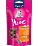 Vitakraft cat snacks Cat Yums Chicken and cat grass 1x 40g Chicken & cat grass 40 g (1 pack) - Buy Online on SooperMarket.com