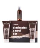 ManCave Blackspice Beard Gift Set - 3 Grooming Essentials for Thicker, Healthier Beard | Vegan-Friendly, Recycled Plastic Tubes | Made in England - Buy Online on SooperMarket.com