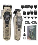 Karrte Professional Hair Clippers for Men - Cordless Beard Trimmer Set with T-Blade Rechargeable Grooming Kit & LED Display - Ideal Barber Starter Kit - Buy Online on SooperMarket.com