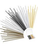 500 Pieces Flat Head Pins for Jewelry Making 2 Inch Straight Head Pins Metal End Headpins DIY Head Pin Findings with Plastic Box for Craft Earring Bracelet Necklace Pendant Supplies (Mixed Colored) - Buy Online on SooperMarket.com