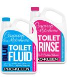 Pro-Kleen Caravan Toilet Chemical Blue 2L and Pink 2L Rinse Fluid Solution Cleaner for Caravan and Motorhomes - Eco-Friendly Formaldehyde Free - Upto 20 Treatments Each - Buy Online on SooperMarket.com