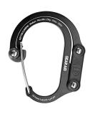GEAR AID HEROCLIP Carabiner Gear Clip and Hook (Medium) for Camping Backpacks Suitcases and Garage Organization Black - Buy Online on SooperMarket.com